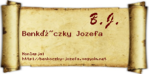 Benkóczky Jozefa névjegykártya